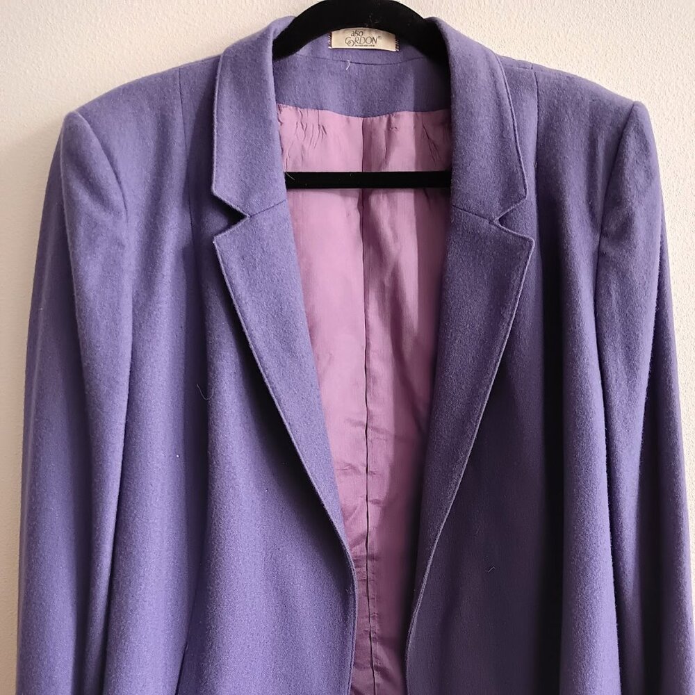 Vintage 80s Purple Gordon of Philadelphia Blazer and Matching Skirt
